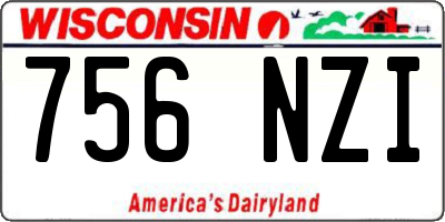 WI license plate 756NZI