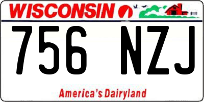 WI license plate 756NZJ