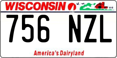 WI license plate 756NZL