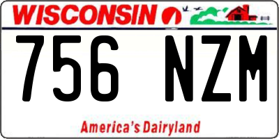 WI license plate 756NZM