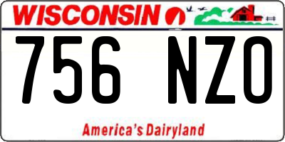 WI license plate 756NZO