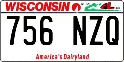 WI license plate 756NZQ