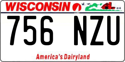 WI license plate 756NZU