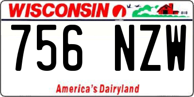 WI license plate 756NZW