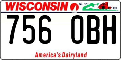 WI license plate 756OBH