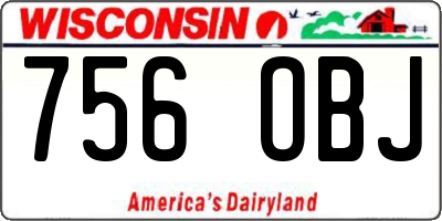 WI license plate 756OBJ