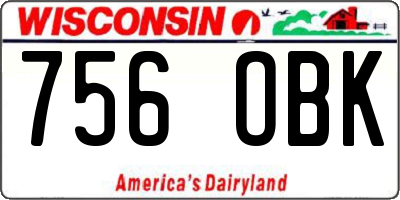 WI license plate 756OBK
