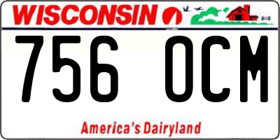 WI license plate 756OCM