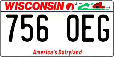 WI license plate 756OEG