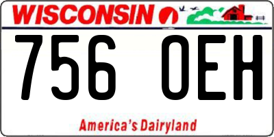 WI license plate 756OEH