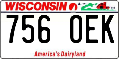 WI license plate 756OEK