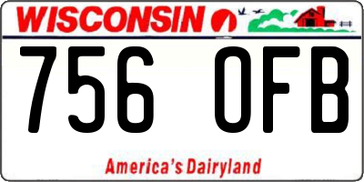WI license plate 756OFB