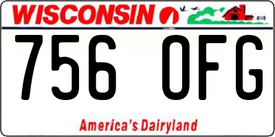WI license plate 756OFG