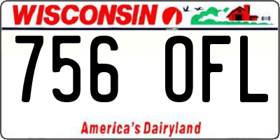 WI license plate 756OFL