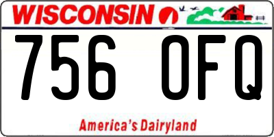 WI license plate 756OFQ