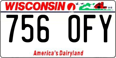WI license plate 756OFY