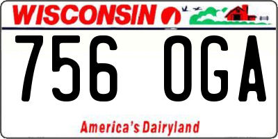WI license plate 756OGA
