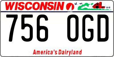 WI license plate 756OGD
