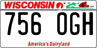WI license plate 756OGH