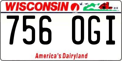 WI license plate 756OGI