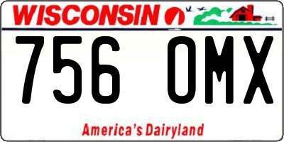 WI license plate 756OMX