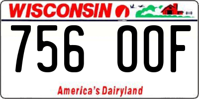 WI license plate 756OOF