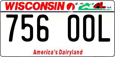 WI license plate 756OOL