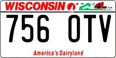 WI license plate 756OTV