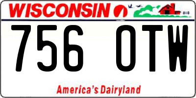 WI license plate 756OTW