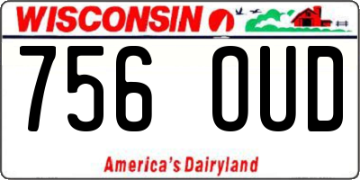 WI license plate 756OUD