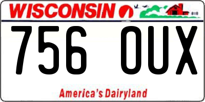 WI license plate 756OUX