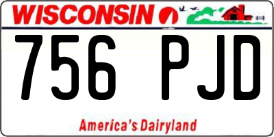 WI license plate 756PJD