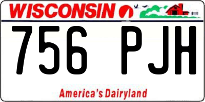WI license plate 756PJH