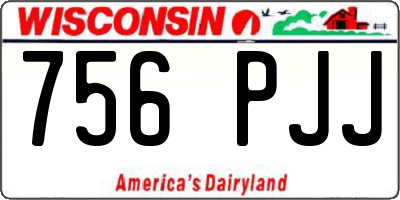 WI license plate 756PJJ