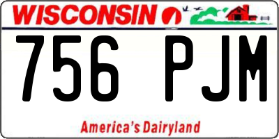 WI license plate 756PJM