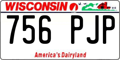 WI license plate 756PJP