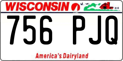 WI license plate 756PJQ