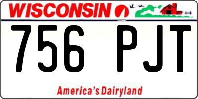 WI license plate 756PJT