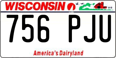 WI license plate 756PJU