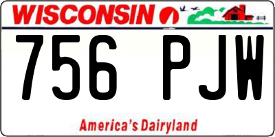 WI license plate 756PJW