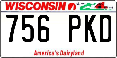 WI license plate 756PKD