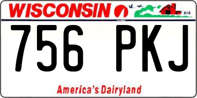 WI license plate 756PKJ