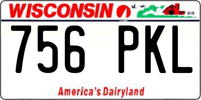 WI license plate 756PKL