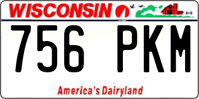WI license plate 756PKM