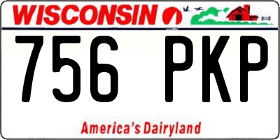 WI license plate 756PKP