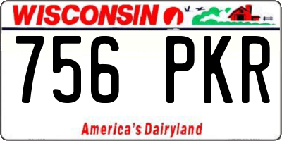 WI license plate 756PKR