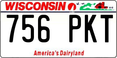 WI license plate 756PKT
