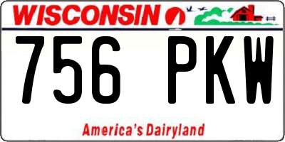 WI license plate 756PKW