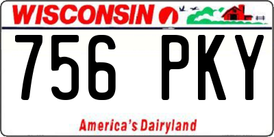 WI license plate 756PKY