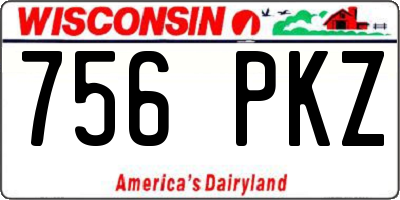 WI license plate 756PKZ
